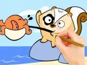 Xogo Libro para colorear: pesca sorpresa  en liña