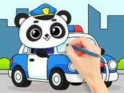 Xogo Libro para colorear: Police Panda  en liña