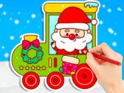 Xogo Libro para colorear: Tren de Nadal  en liña