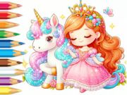 Xogo Libro para colorear: Unicorn Secret Whisper  en liña