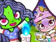 Xogo Puzzle Jigsaw: Elphaba e Glinda  en liña
