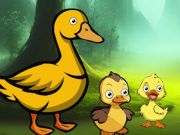 Xogo A familia de pato chega ao estanque  en liña