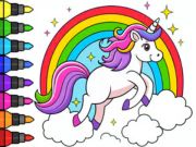 Xogo Libro para colorear: Unicornio máxico  en liña