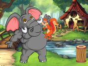 Xogo Squirrel atrapado ao elefante xigante  en liña