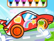 Xogo Libro para colorear: coche de carreiras  en liña