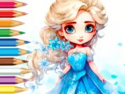 Xogo Libro para colorear: Princesa conxelada  en liña