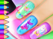 Xogo Libro para colorear: salón de arte de uñas  en liña