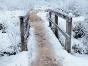 Xogo Ponte de neve de inverno rompecabezas  en liña