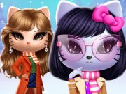 Xogo Vestido de inverno Kitty Squad  en liña