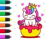 Xogo Libro para colorear: Cupcake Unicorn  en liña