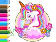 Xogo Libro para colorear: Xardín Unicornio  en liña