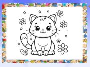 Xogo Libro para colorear de gatos fermosos  en liña