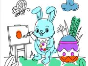 Xogo Libro para colorear de coelliño de Pascua  en liña