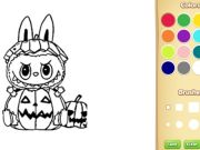 Xogo Xogo de coloración e debuxo de Halloween Labubu en liña