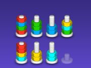 Xogo Ordenar Puzzle: porcas e parafusos en liña