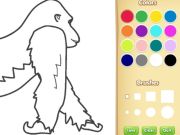 Xogo Libro para colorear gorila para nenos en liña