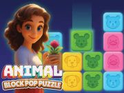 Xogo Puzzle pop de bloque de animais en liña