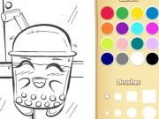 Xogo Libro para colorear de té boba para nenos en liña