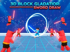 Xogo 3D Block Gladiator: Sword Draw en liña