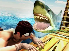 Xogo Raft Angry Shark Hunting en liña