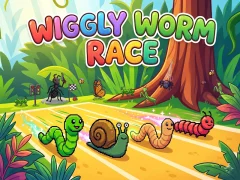 Xogo Wiggly Worm Race en liña