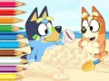 Xogo Coloring Book: Bluey On The Beach en liña