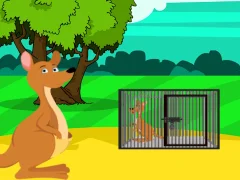 Xogo Red Kangaroo Baby Rescue from Cage en liña