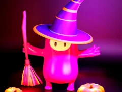 Xogo Fall Guys Halloween Puzzle en liña