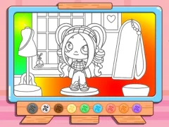 Xogo Coloring Book: Avatar Girl Dress Up Shopping en liña
