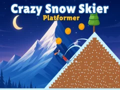 Xogo Crazy Snow Skier: Platformer en liña