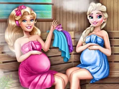 Xogo Cute Mommies Pregnant Sauna en liña