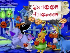 Xogo Cartoon Halloween Slide Puzzle en liña