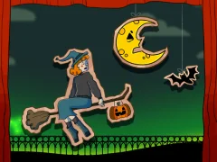 Xogo Halloween Witch Fly en liña