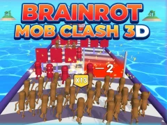 Xogo Brainrot Mob Clash 3D en liña
