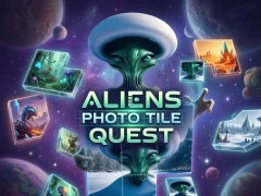 Xogo Aliens Photo Tile Quest en liña