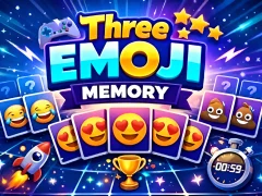 Xogo Three Emoji Memory en liña