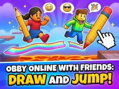 Xogo Obby online with friends: Draw and Jump! en liña