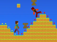 Xogo Noob vs Pro But Anvil Rain Minecraft en liña