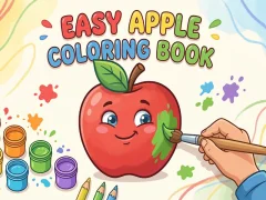 Xogo Easy Apple Coloring Book en liña