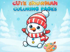 Xogo Cute Snowman Coloring Pages en liña
