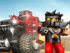 Xogo Blocky Cars: Car Battle en liña