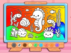 Xogo Coloring Book: Kawaii Sea Animals en liña