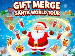 Xogo Gift Merge Santa World Tour en liña