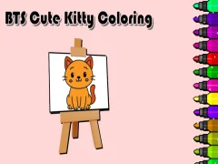 Xogo BTS Cute Kitty Coloring en liña
