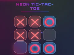 Xogo Neon Tic Tac Toe en liña