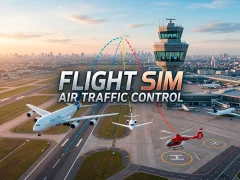Xogo Flight Sim Air Traffic control en liña