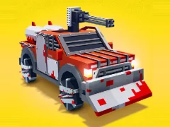 Xogo Zombie Derby Blocky Roads en liña