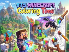 Xogo BTS Minecraft Coloring Time en liña