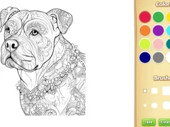 Xogo Dog Coloring Book for Adults en liña
