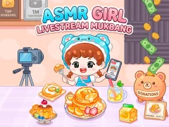 Xogo ASMR Girl: Livestream Mukbang en liña